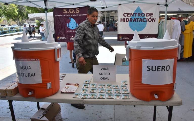 Servicios Médicos Municipales también instala 3 puntos de hidratación; 2 en el Valle de Mexicali